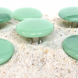 Meistens Mint grün verschmolzen Kunst Glas Schrank Pull oder Schublade Knopf 1,5&quot;-1,75&quot;