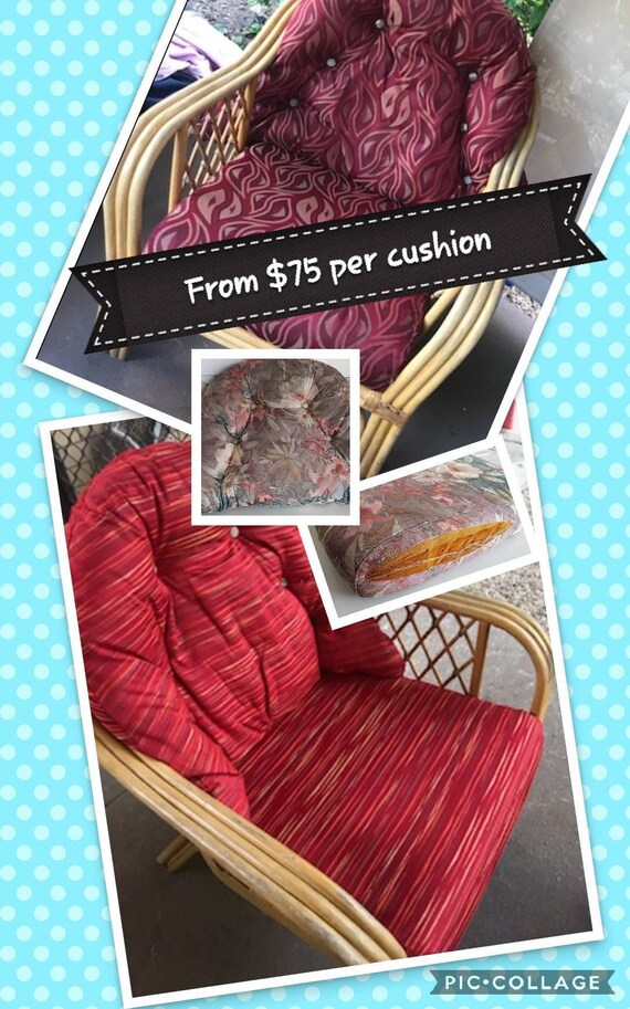 Custom Made Wicker Chair Covers Or Cushions For Indoor Etsy