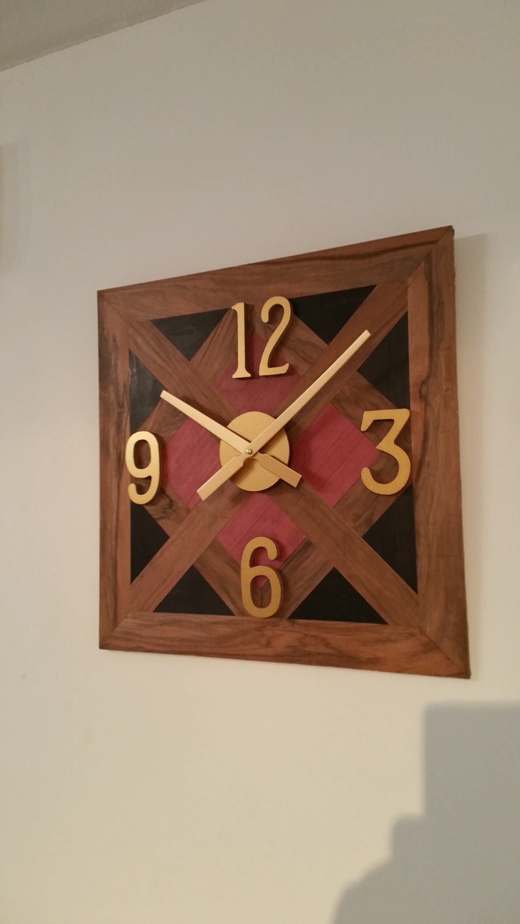 Horloge Murale Marqueterie