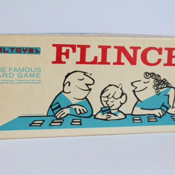 Vintage 1963 FLINCH the Famous Card Game Boxed Parker Brothers
