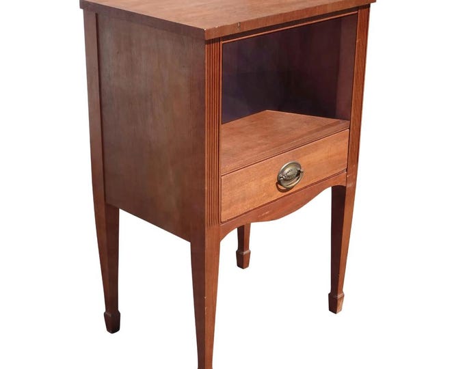LH40 Vintage Kindel French Country Entry Side Table w One Drawer