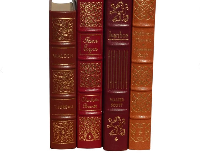 Set of Four Collector Books, Walden, Jane Eyer, Ivanhoe & Gulliver's Travel