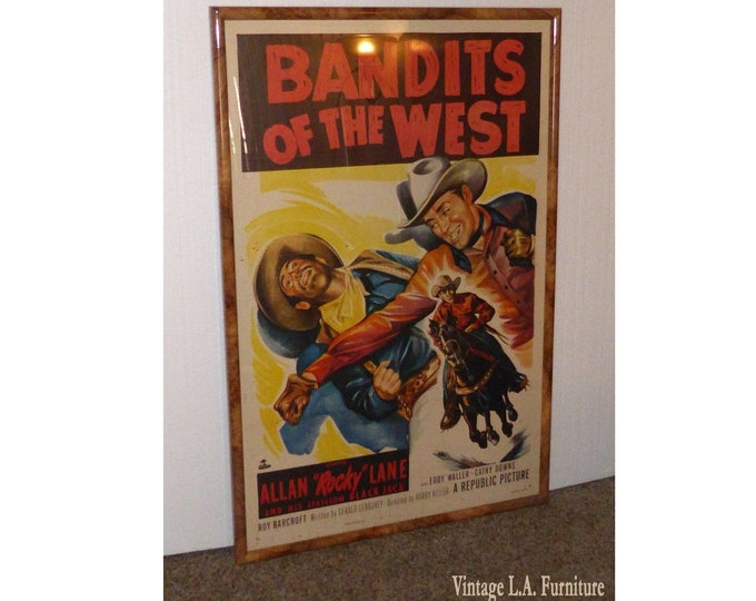 Vintage 1953 "Bandits of The West" Movie Poster Framed Picture # 53/378-44778