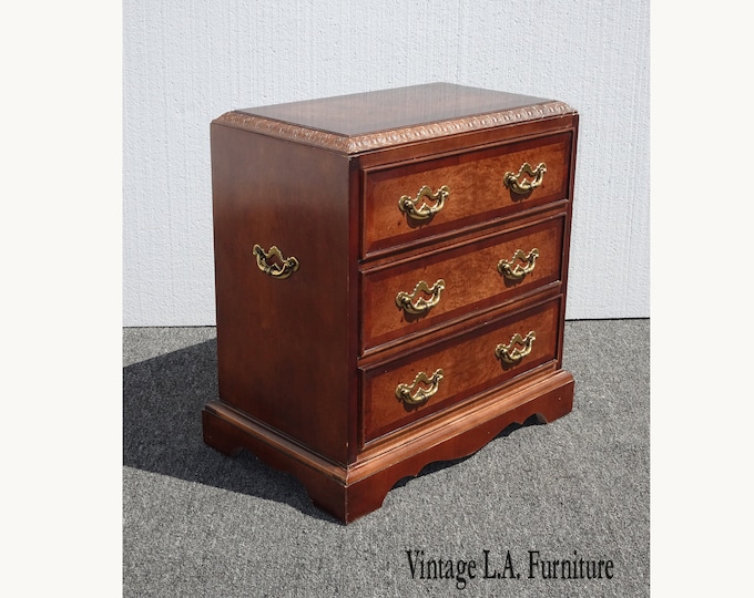 Vintage French Country Ornate Nightstand by Lane Furniture