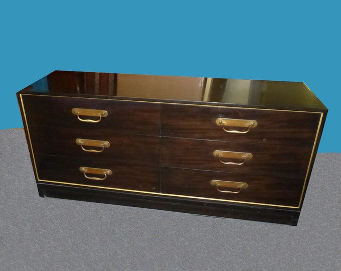 Dressers Armoires Chests Vintage L A Furniture 323 346 9927 Vintage Mid Century Modern Six Drawer Dresser Brass Hardware By Henredon