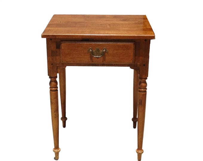 Vintage Ethan Allen Brown Maple Side Table ~ Key Table LH37