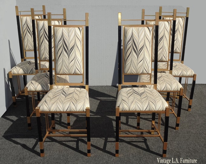Set of Six 1970's Mid Century Antonio Pavia Dining Room Chairs made in Italy