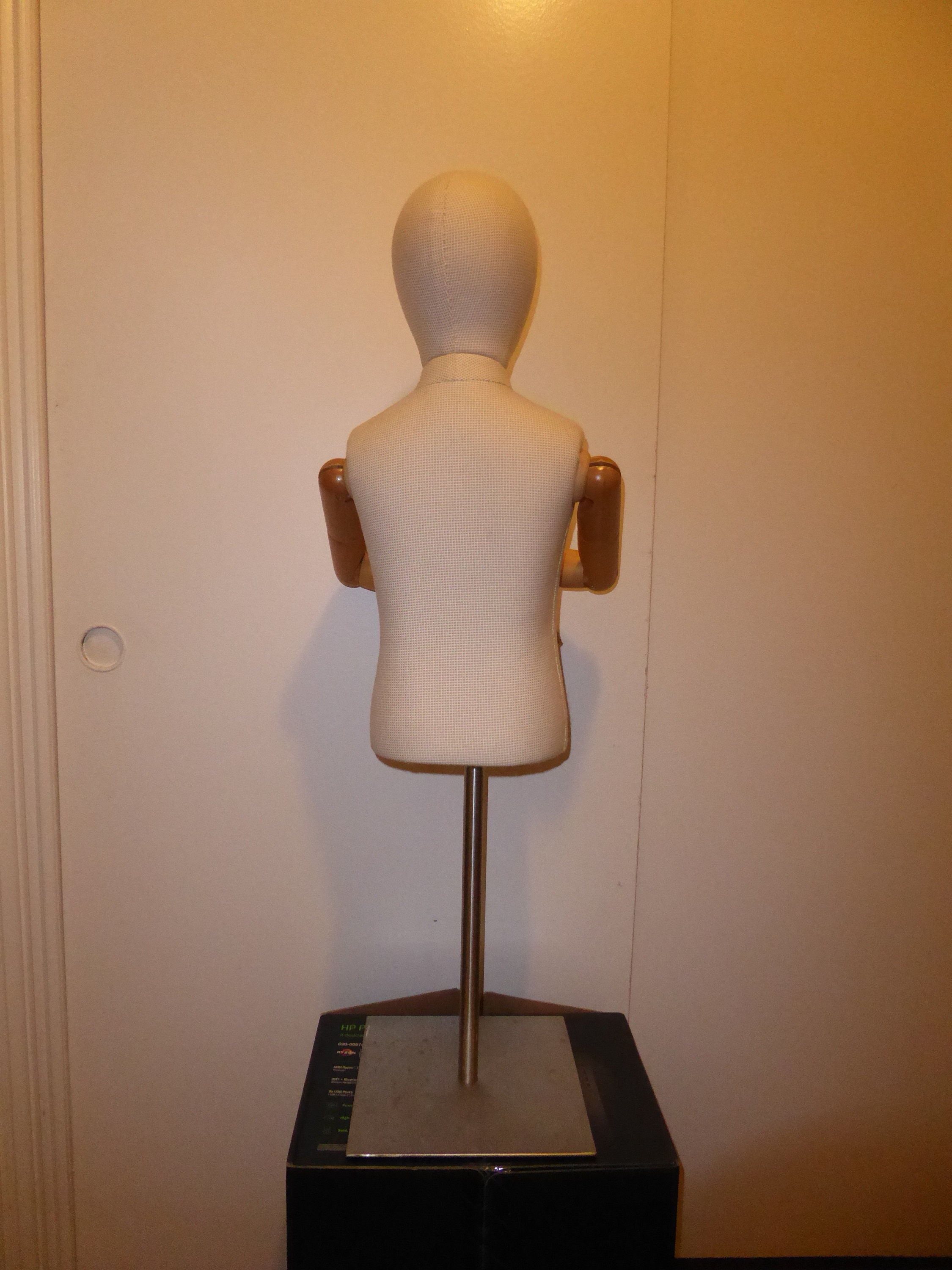 Child Mannequin Torso & Head with Posable Arms and Adjustable Height