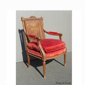 Cane Back King Louis Arm Chair - Pelican Tents & Events