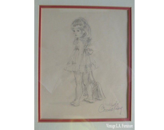 Original Vintage "Just Like Mommy" Connie King Signed Limited Edition Lithograph