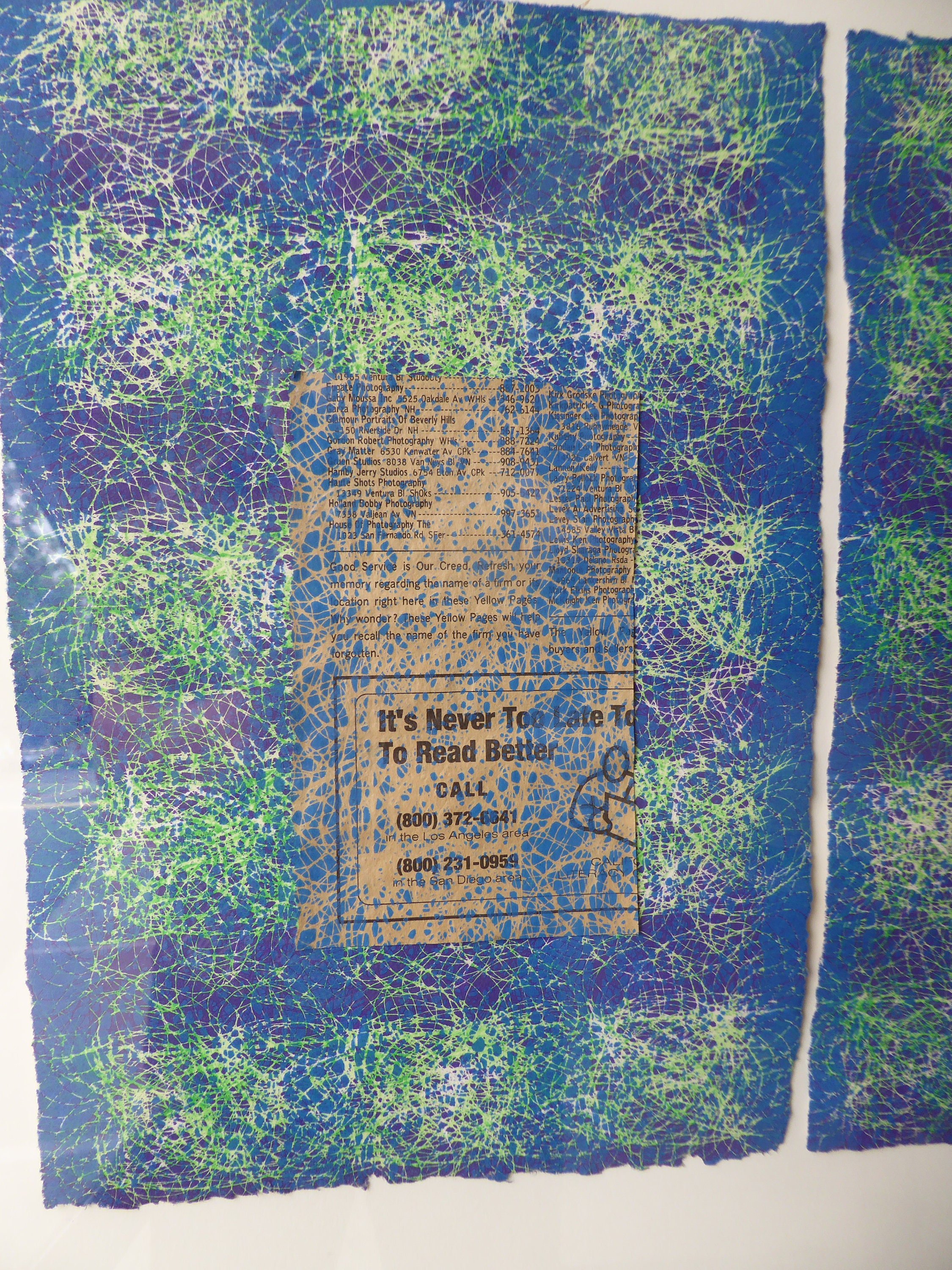 Contemporary Abstract Newspaper Print Picture Its Never to Late to Read