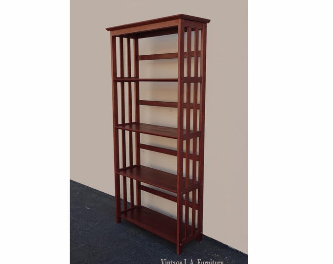 Vintage Mid Century Brown Bookcase