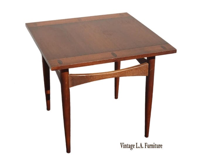 Vintage Mid Century Modern Brown End Table
