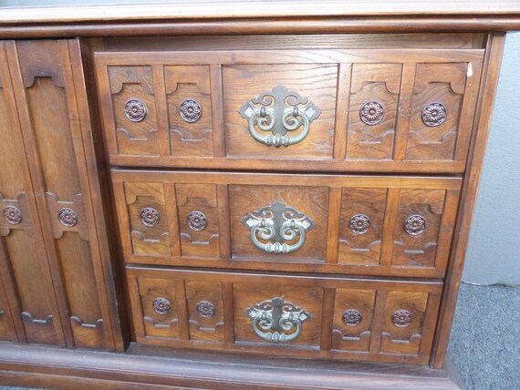 Vintage Spanish Style Ornate Triple Dresser Interchangeable Etsy