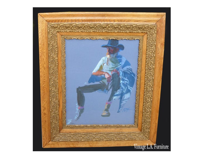 Donald Putt Putman Original Gouache Painting Picture Cowboy California Artist