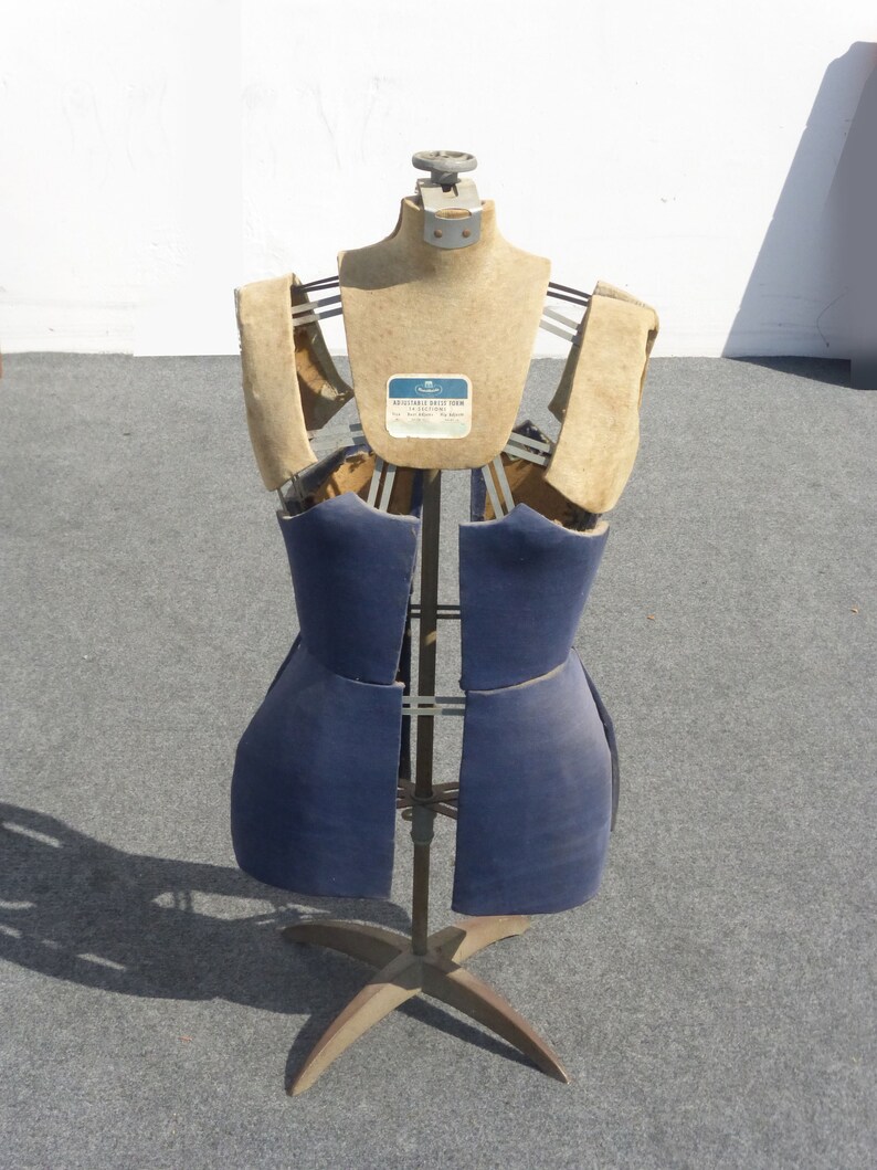 Rare Antique Vintage Mannequin Dress Form Adjustable 14 Sections by ...