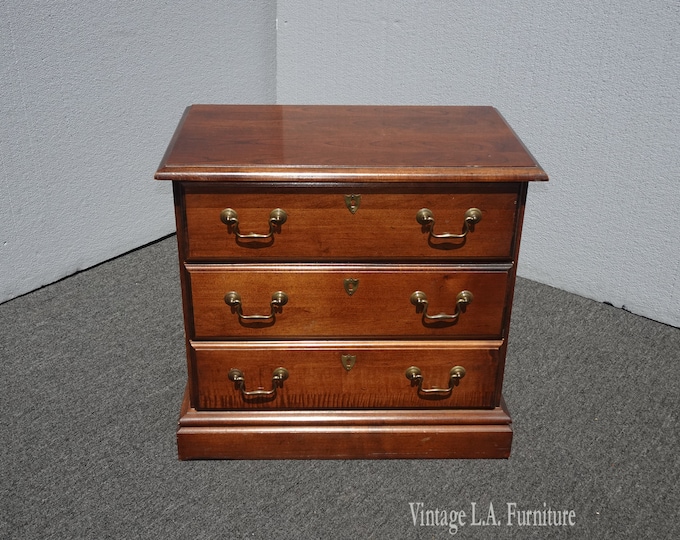 Vintage French Provincial Cherry Nightstand by Mersman