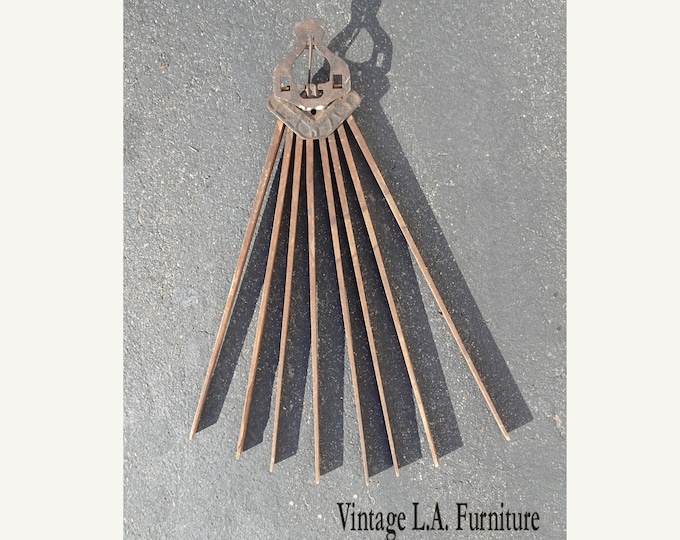 Antique French Country Rustic Kitchen Towel Rack Holder Circa 1850's