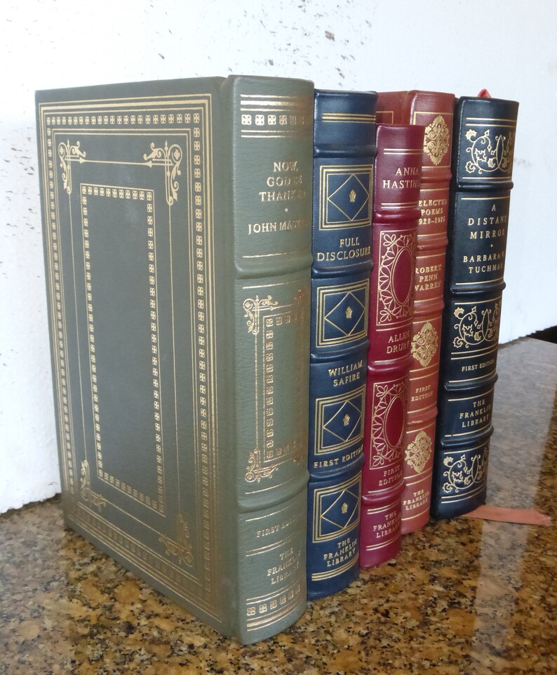 Five Leather Books First Additions BY Warren, Drury, Safire, Masters & Tuchman image 4