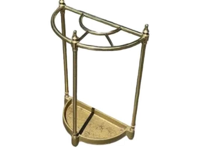 Vintage Brass and Iron Umbrella Stand