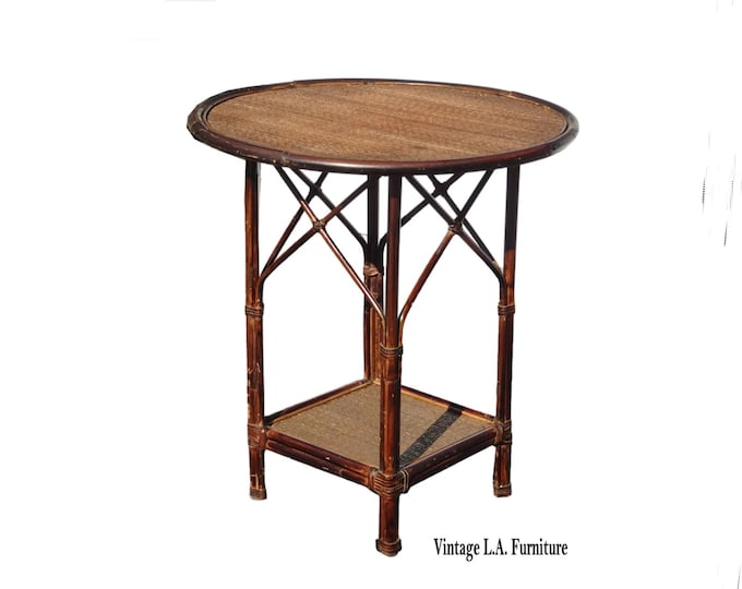 Vintage Rustic French Country Style Side Table by Palecek