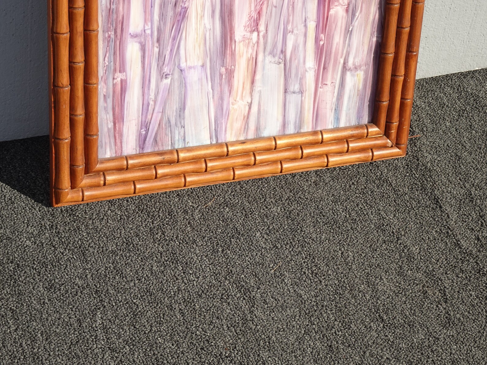 Vintage Bamboo Frame Abstract Watercolor Picture by Susan Wood Etsy