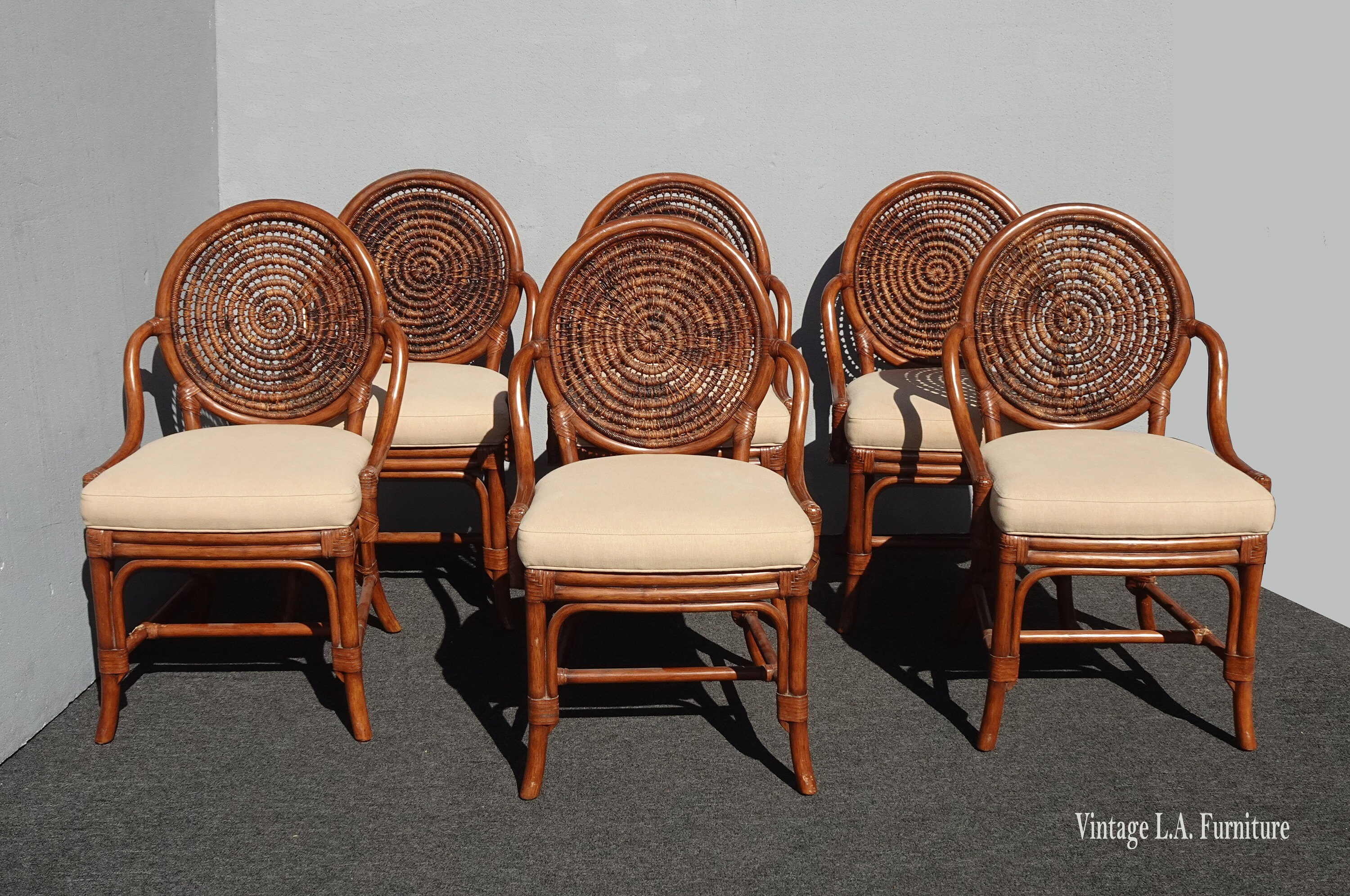 Vintage mcguire chairs hotsell