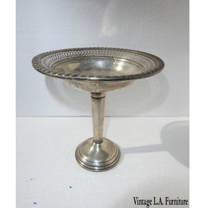 Antique Gruen Weighted Sterling Pedestal Silver Candy Dish image 1