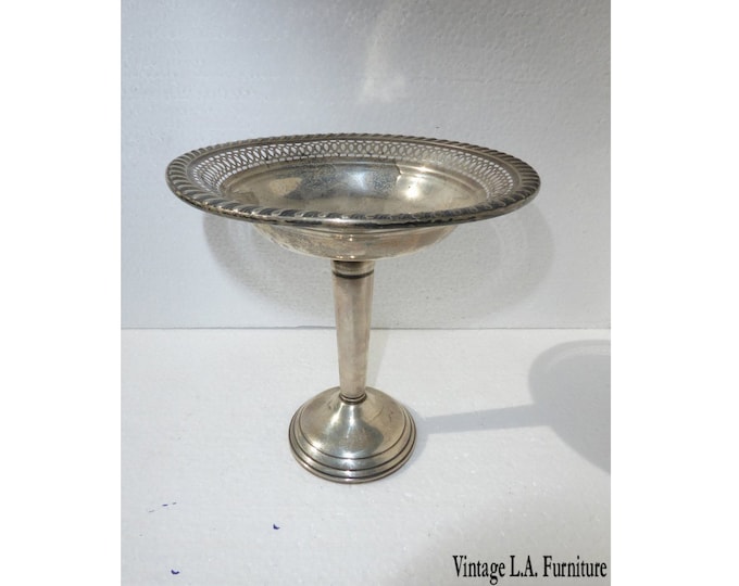 Antique Gruen Weighted Sterling Pedestal Silver Candy Dish