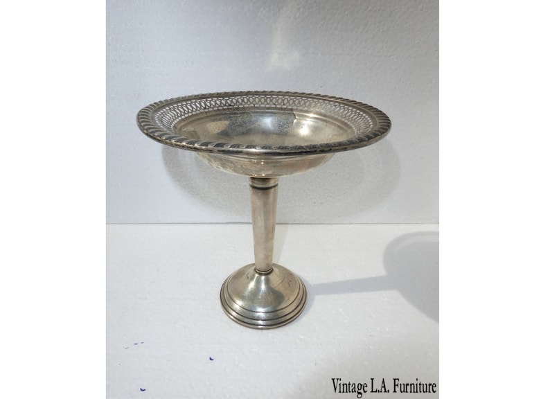 Antique Gruen Weighted Sterling Pedestal Silver Candy Dish image 1