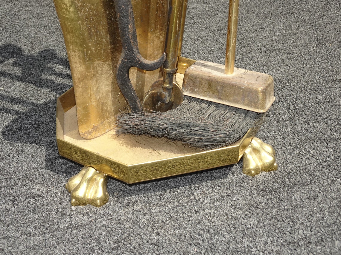 Vintage French Country Gold Fireplace Tools W Four Tools and Etsy