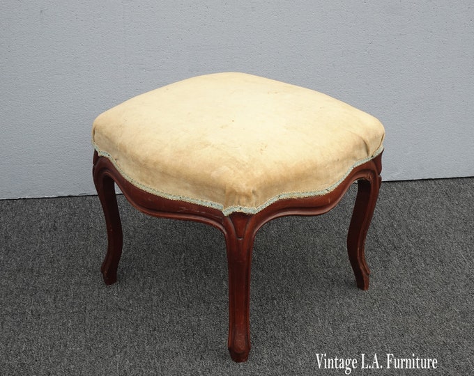 Antique French Country Gold Bench Stool Asis