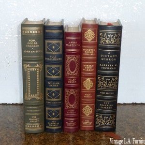 Five Leather Books First Additions BY Warren, Drury, Safire, Masters & Tuchman image 1