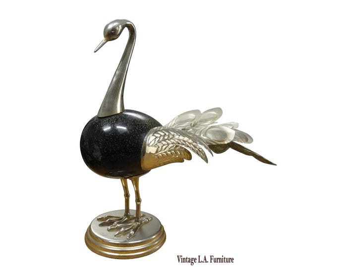 Vintage Antonio Pavia 1970s Italian Silver Plated Bird Sculpture Figurine Italy