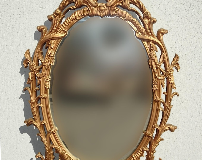 4 inches, Tall, Vintage ,Turner Mfg, Turner, French, Provincial, Gold ,Wall, Mantle, Mirror
