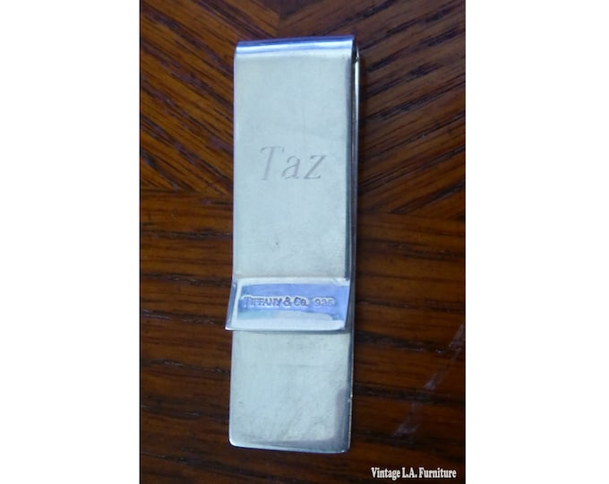 Tiffany & Co. Solid 925 Sterling Silver Money Clip Engraved "Taz"