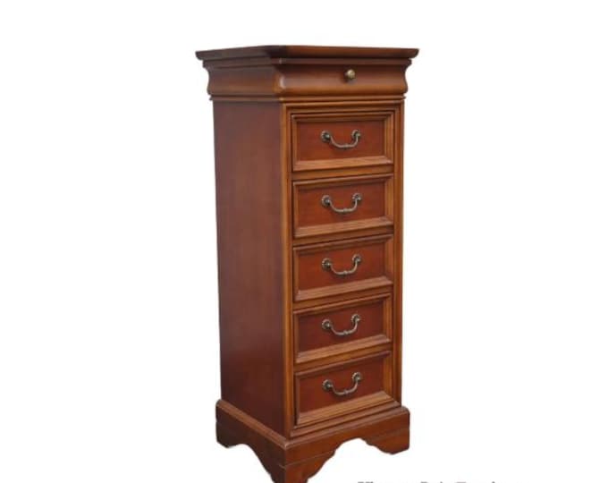 Vintage Lexington Brown Lingerie Chest Tallboy Dresser French Country LH14