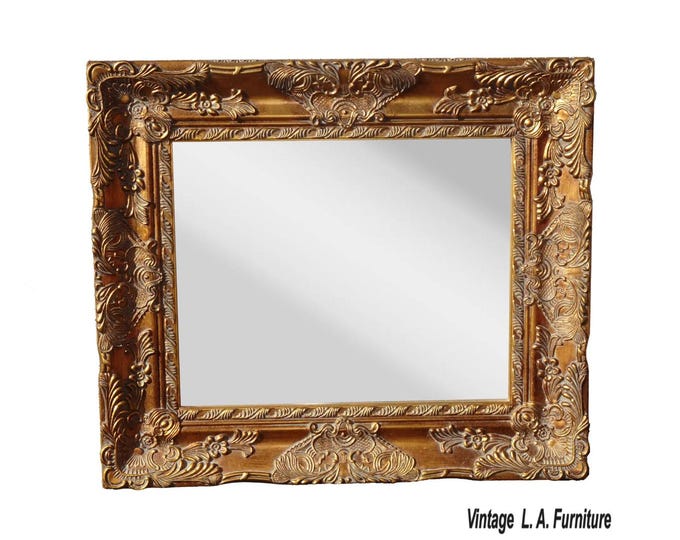 Vintage French Louie Ornate Gold Mirror or Picture Frame