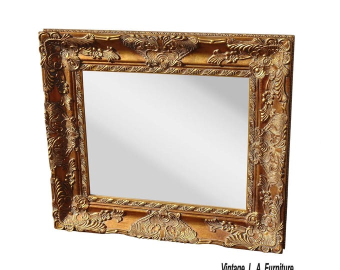 Vintage French Louie Ornate Gold Mirror or Picture Frame