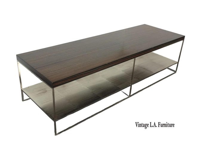 Vintage Minotti Complemento Calder Cocktail Coffee Table w Lapped Finish Swirls