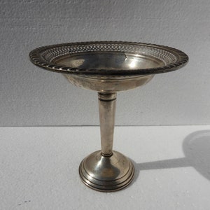 Antique Gruen Weighted Sterling Pedestal Silver Candy Dish image 5