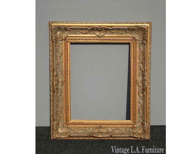 Vintage French Provincial Gold Ornate Wall Mantle Picture Frame