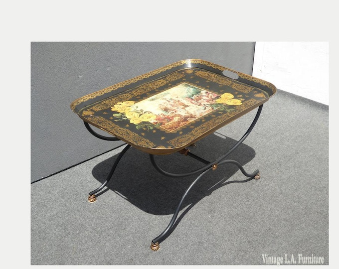 Gorgeous, Black, Side table, Tray Table, Stand, End Table, Hand Forged, Made n Mexico