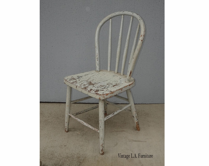 Authentic Vintage Shabby Chic Rachel Ashwell Couture Crackle Finish Side Chair