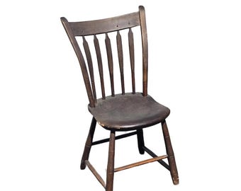 Antique Arrow Back Windsor Brown Childs Side Chair ~ French Country 2of2