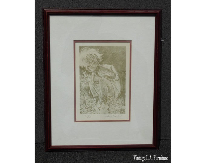 Original Vintage "Butterfly" by Judie Martin Signed Limited Edition Lithograph