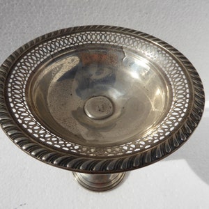 Antique Gruen Weighted Sterling Pedestal Silver Candy Dish image 7