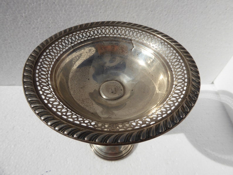 Antique Gruen Weighted Sterling Pedestal Silver Candy Dish image 7