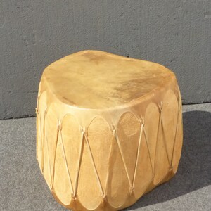 Vintage Taos New Mexico Style Indian Rawhide Drum image 5