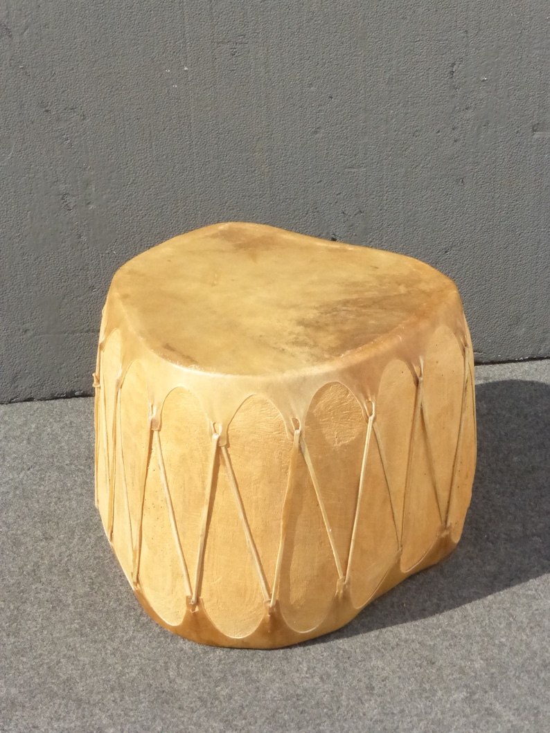 Vintage Taos New Mexico Style Indian Rawhide Drum image 5